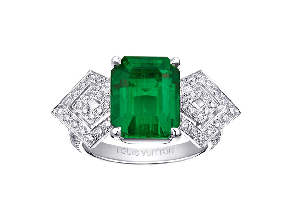 louis vuitton emerald ring