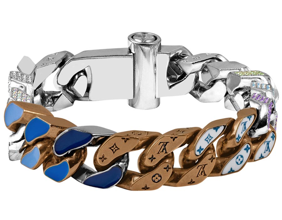 Louis Vuitton, Jewelry, Louis Vuitton Louis Vuitton Sv925 Brasserie  Lockit Virgil Abloh Bracelet Blue