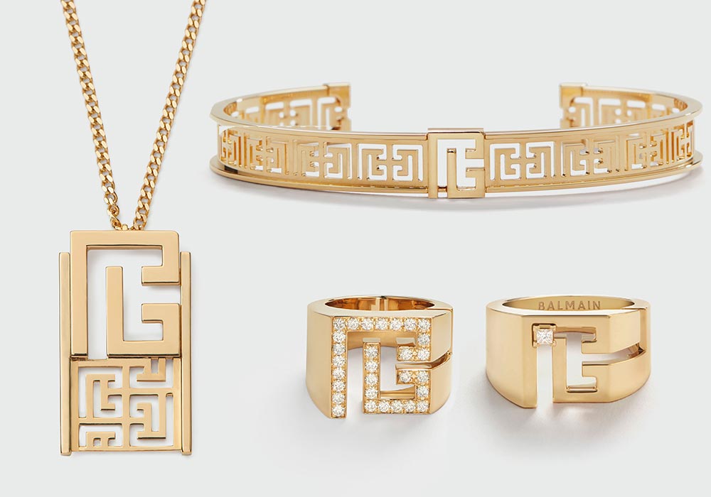 Signature bracelet in gold - Balmain | Mytheresa