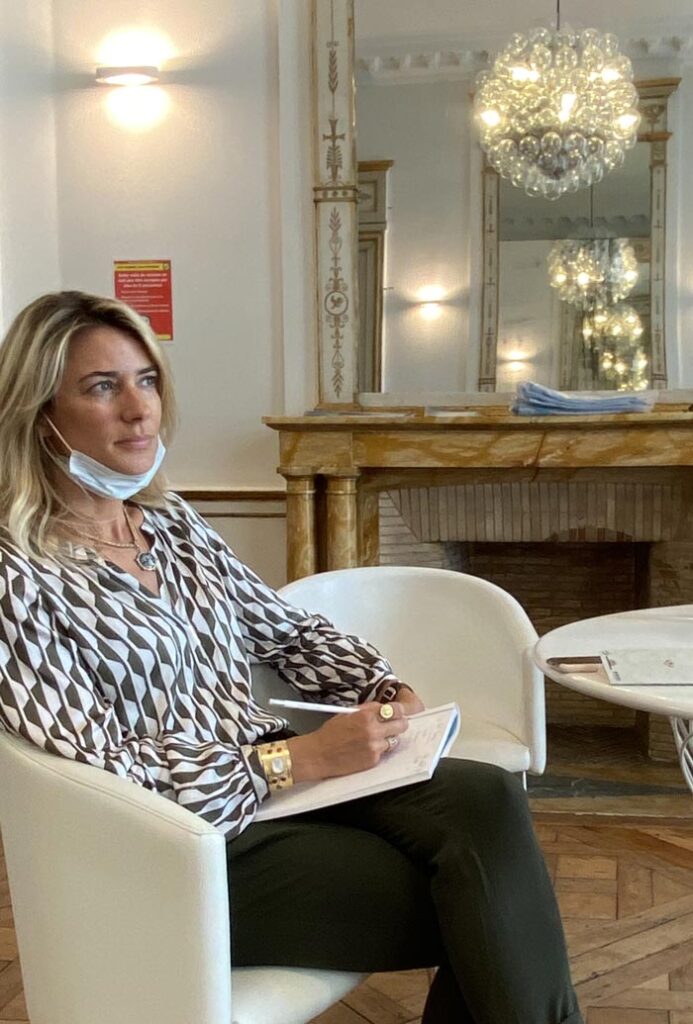 Vanessa Pinoncely suivant le cours de Gislain Aucremanne. Photo Sandrine Merle