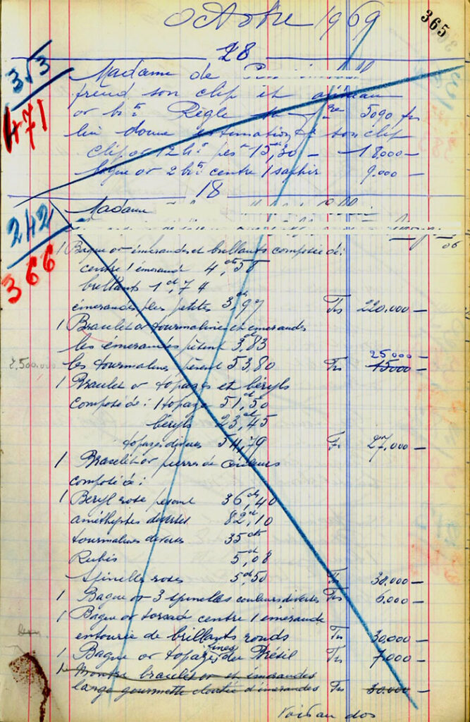 In October 1969, the Hertz-Belperron archives mention the 1969 order for several bracelets including the two previous
